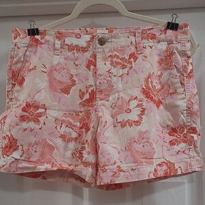 GAP Pink and Cream Floral Women's Shorts